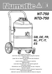 Numatic NTD-750 Original Instructions Manual