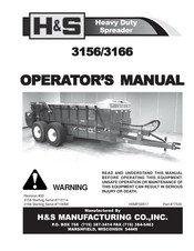 H&S S3156 Operator's Manual