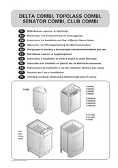Harvia SENATOR COMBI Instructions For Installation And Use Manual