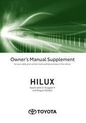 Toyota HILUX Owner's Manual Supplement