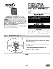 Lennox SPB048H4 Installation Instructions Manual
