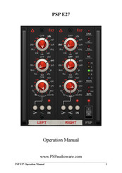 PSP Audioware PSP E27 Operation Manual
