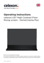 Celexon HomeCinema Plus Operating Instructions Manual