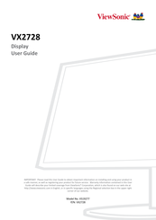 ViewSonic VX2728 User Manual