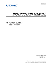 Ulvac RFS-03D Instruction Manual