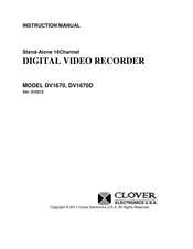 Clover DV1670 Instruction Manual
