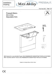 Max-Ability Pressalit Matrix R4828000/R2122000/RT632/T4679/LA1319/V8605 Installation Manual