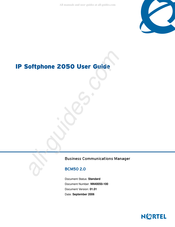 Nortel IP Softphone 2050 User Manual
