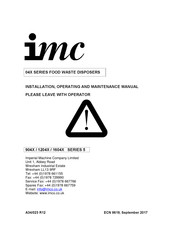 IMC 904X Series Installation, Operating And Maintenance Manual