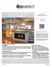 Regency Fireplace Products Greenfire GF900C-LPG1 Owners & Installation Manual