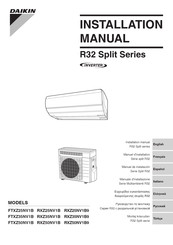 Daikin RXZ25NV1B9 Installation Manual
