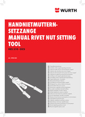 Würth HES 510-OZS Operating Instructions Manual