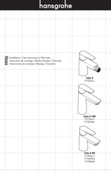 Hans Grohe Talis E 80 71700 1 Series Installation/User Instructions/Warranty