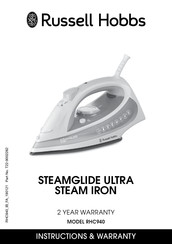 Russell Hobbs STEAMGLIDE ULTRA RHC940 Instructions And Warranty