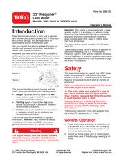 Toro 20001 Operator's Manual