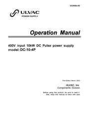 Ulvac DC-10-4P Operation Manual