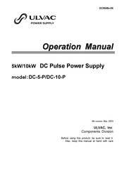 Ulvac DC-10-P Operation Manual