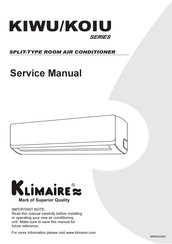 Klimaire KOIU09H1-1 Service Manual