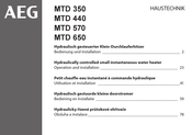 Aeg MTD 350 Operation And Installation Manual