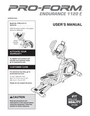 Icon Health & Fitness iFIT Pro-Form Endurance 1120 E User Manual