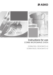 Asko BO4CM4T2-42 Instructions For Use Manual