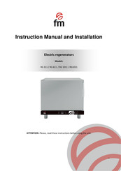 FM RG 1011 Instruction Manual And Installation Manual