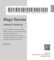 LG MR23GN Magic Remote User Manual