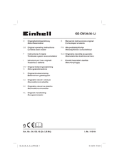 EINHELL GE-CM 36/33 Li Operating Instructions Manual
