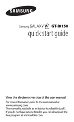 Samsung GALAXY Wonder Quick Start Manual