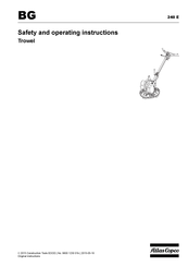 Atlas Copco BG 240 E Safety And Operating Instructions Manual