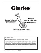 Clarke Alto MP-1800 Operator's Manual