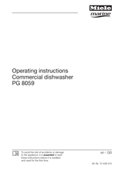 Miele PG 8059 Operating Instructions Manual