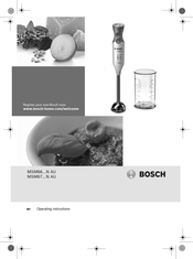 Bosch MSM67 N AU Series Operating Instructions Manual