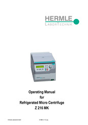 Hermle Z 216 MK Operating Manual