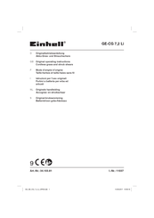 EINHELL GE-CG 7,2 Li Operating Instructions Manual