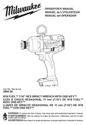 Milwaukee M18 FUEL 2865-20 Operator's Manual