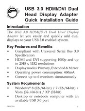 SIIG USB 3.0 Quick Installation Manual