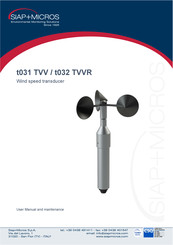 SIAP+MICROS t032 TVVR User Manual And Maintenance