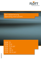 Flott BSM 75 A Operating Instructions Manual