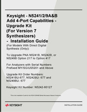 Keysight Technologies N5249BU-677 Installation Manual