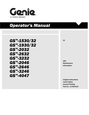 Terex Genie GS -1930/32 Operator's Manual