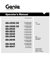 Terex Genie GS-1530/32 Operator's Manual