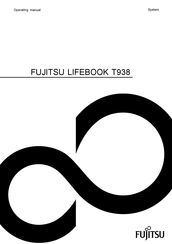Fujitsu LIFEBOOK T938 Operating Manual