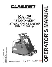 Schiller Classen STAND-AER SA-25 Operator's Manual