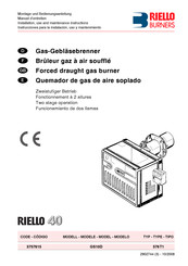 Riello 576T1 Installation, Use And Maintenance Instructions