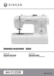 Instruction Manual for Singer 2282-TRADITION Sewing  Machine/Embroidery/Serger