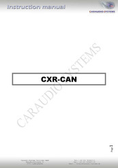 Caraudio-Systems CXR-CAN Instruction Manual