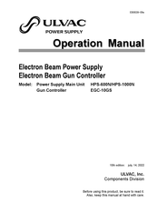 Ulvac HPS-600N Operation Manual