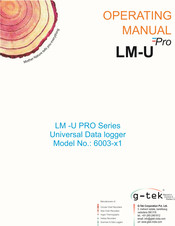 G-Tek LM-U PRO Series Operating Manual