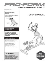 ICON Health & Fitness Pro-Form Endurance 720E User Manual